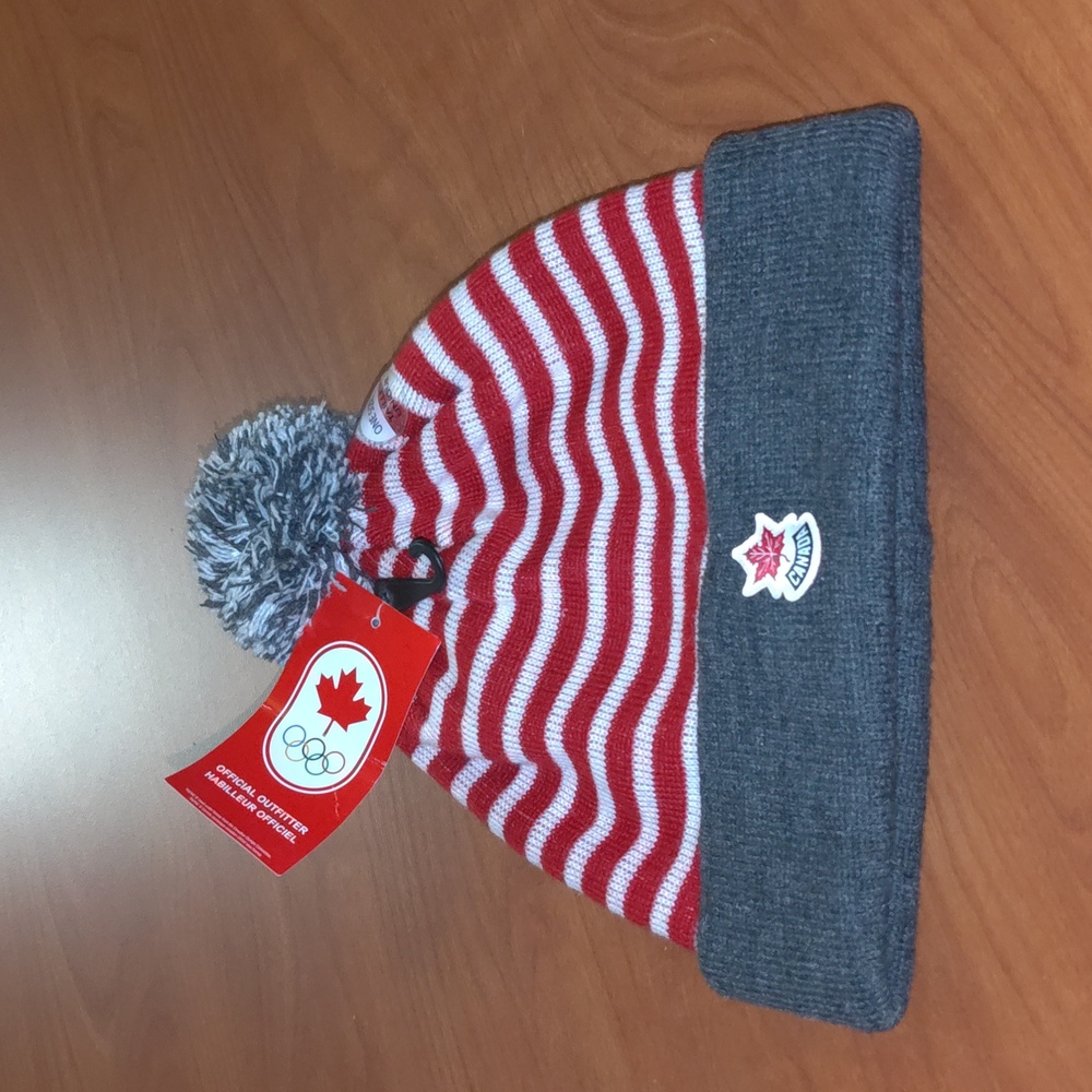 Canada 2006 Winter Olympics Multi Color Stripped Cuffed Beanie New